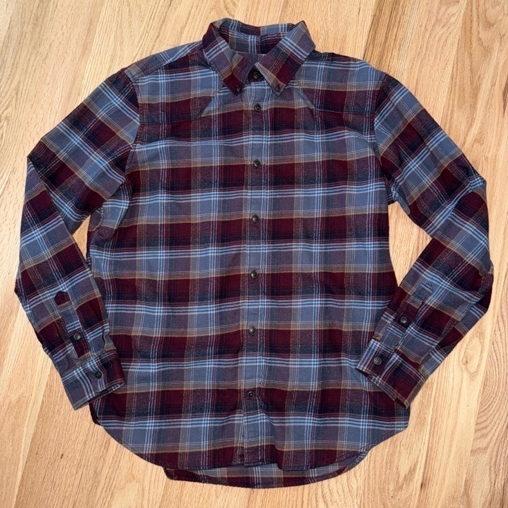 100% Organic Cotton Western Flannel Shirt Men’s Size Large